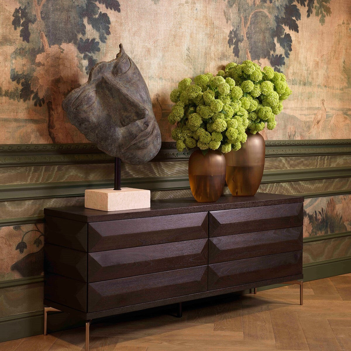 Amber Glass Vase M Zenna