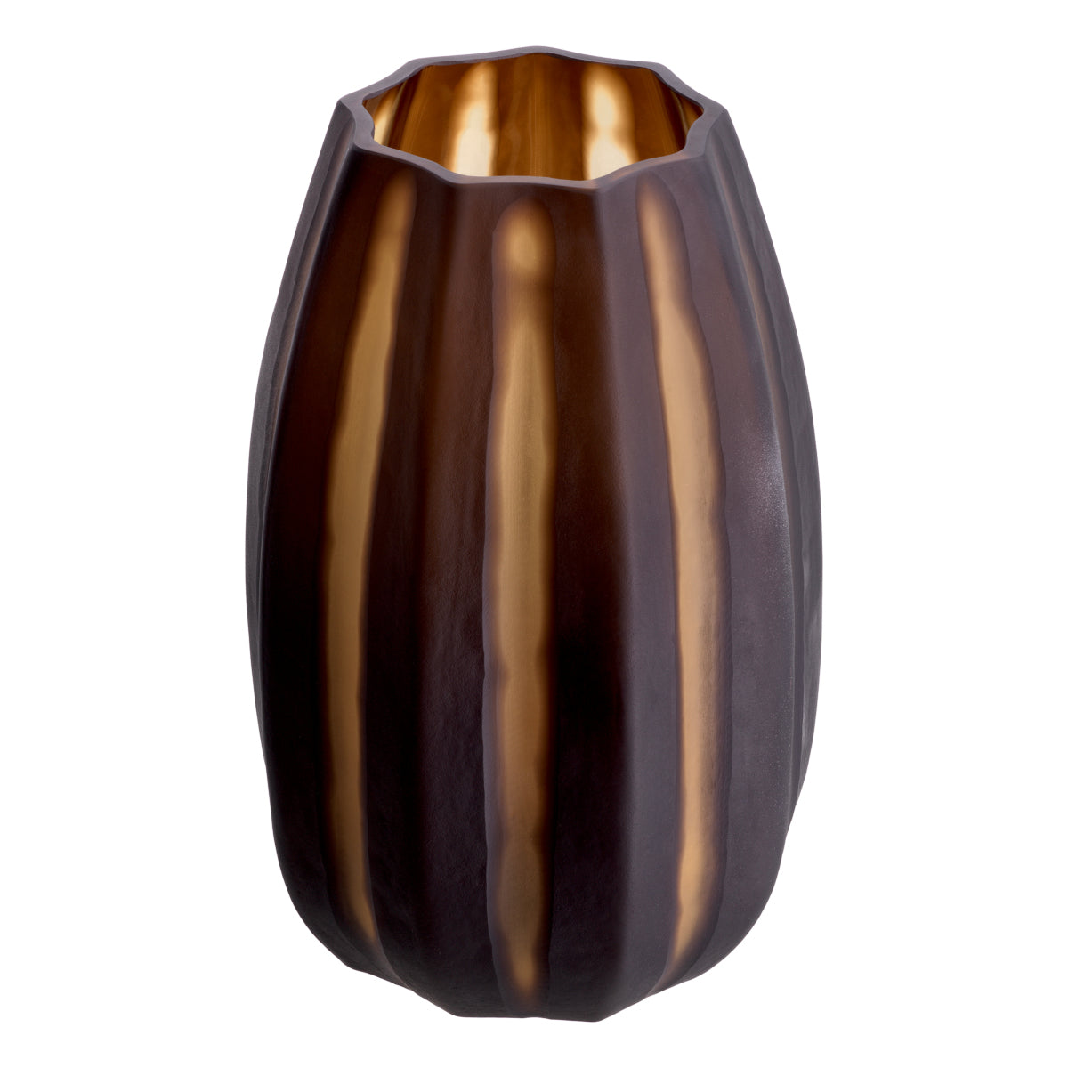 Dark Brown Narrow Glass Vase S Tiara