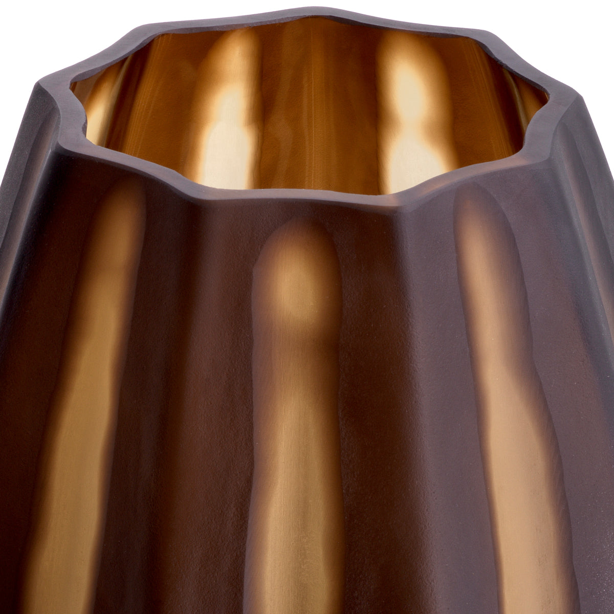 Dark Brown Narrow Glass Vase S Tiara