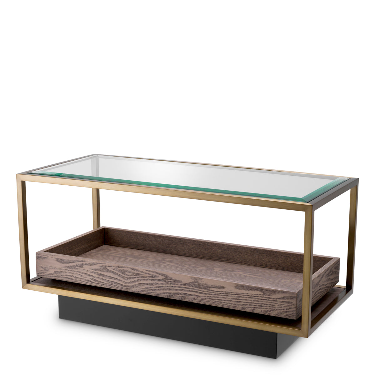 Brass Glass Side Table Roxton