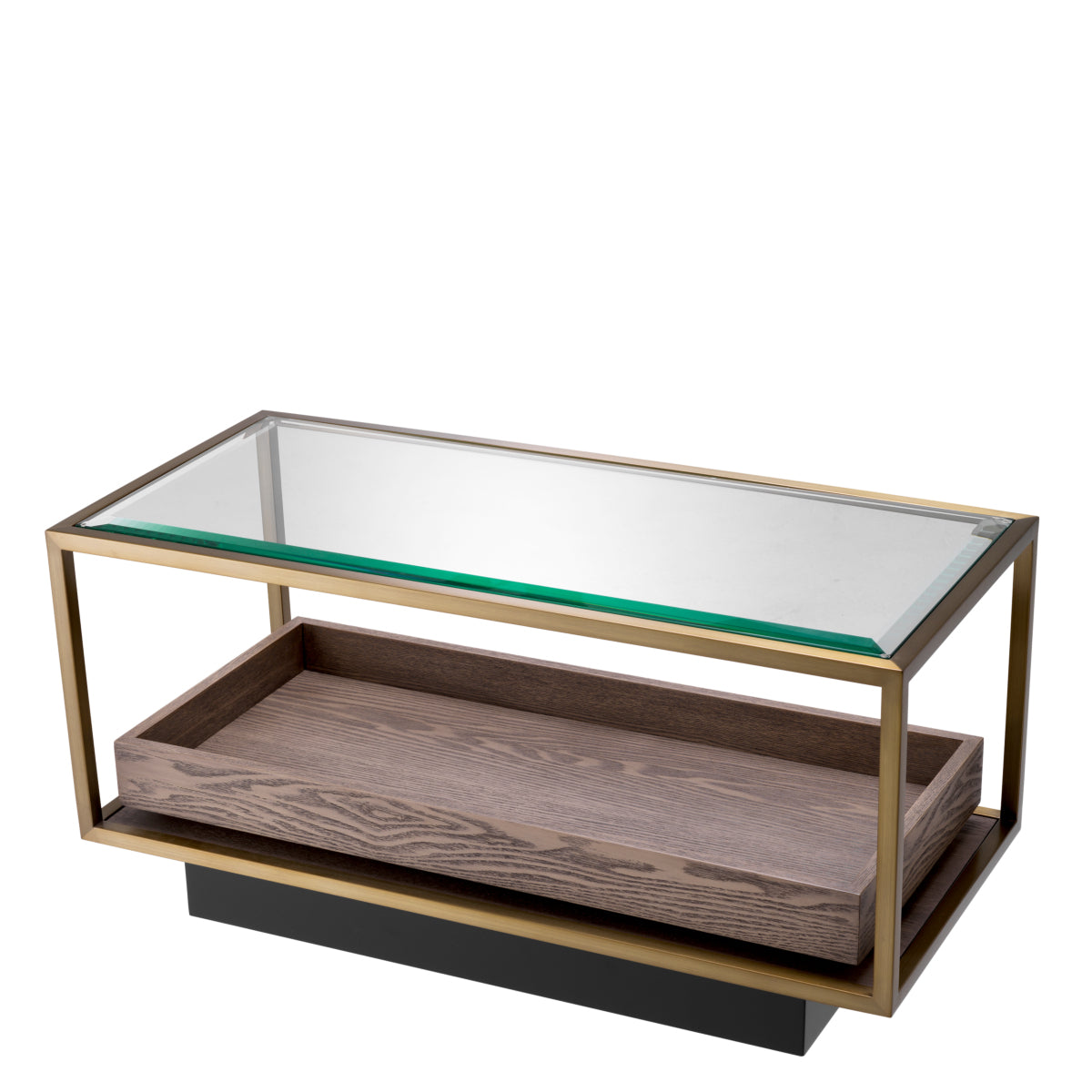Brass Glass Side Table Roxton