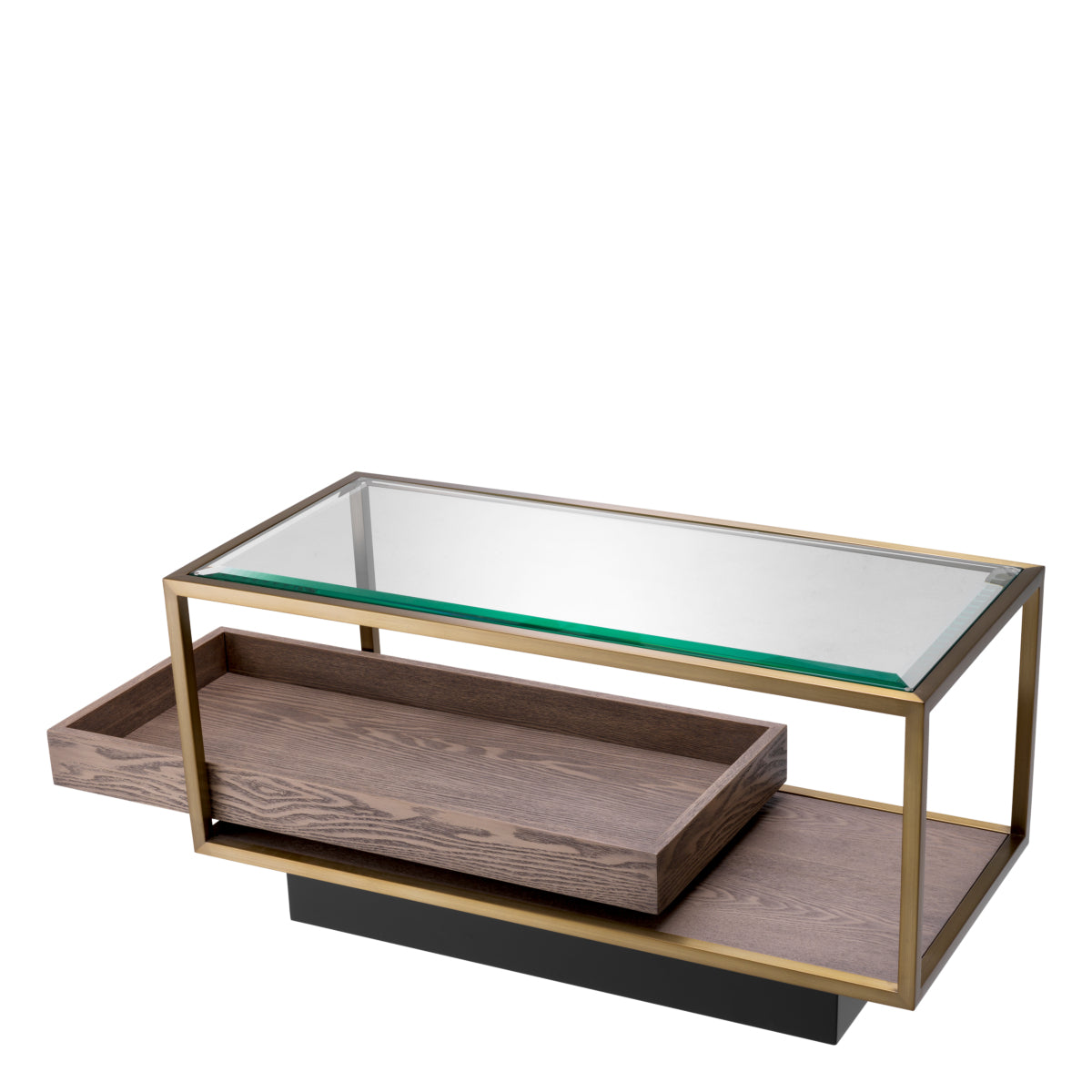 Brass Glass Side Table Roxton