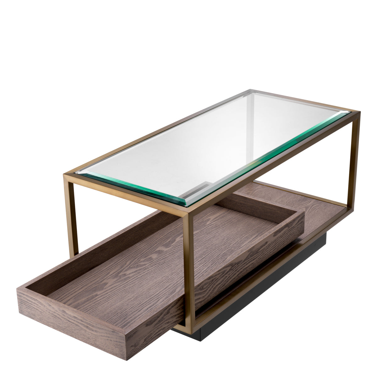 Brass Glass Side Table Roxton
