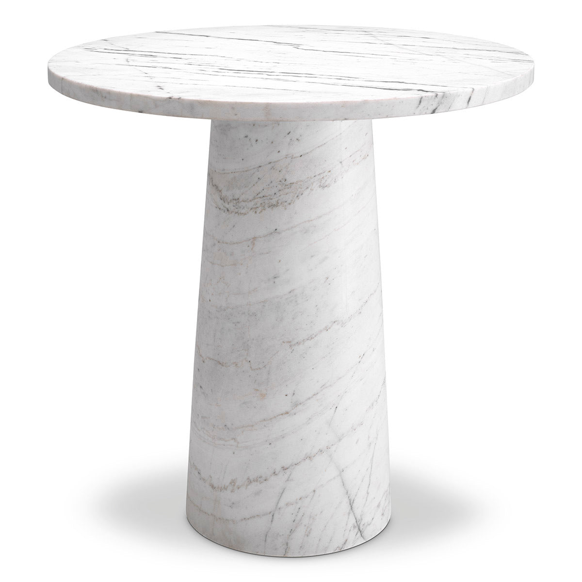 White Pedestal Side Table Terry