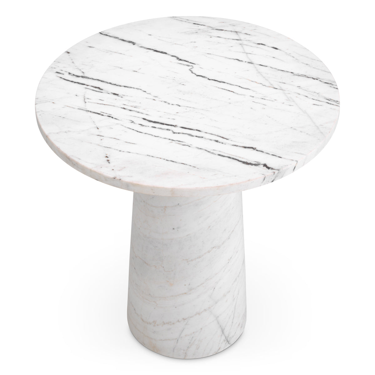 White Pedestal Side Table Terry