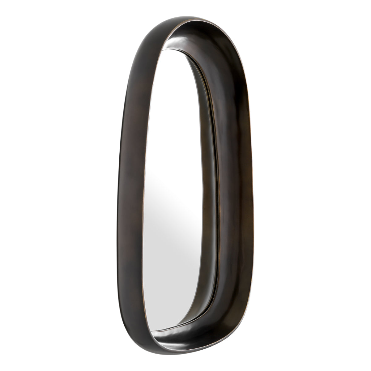 Bronze Free-Form Vintage Mirror L Sandals