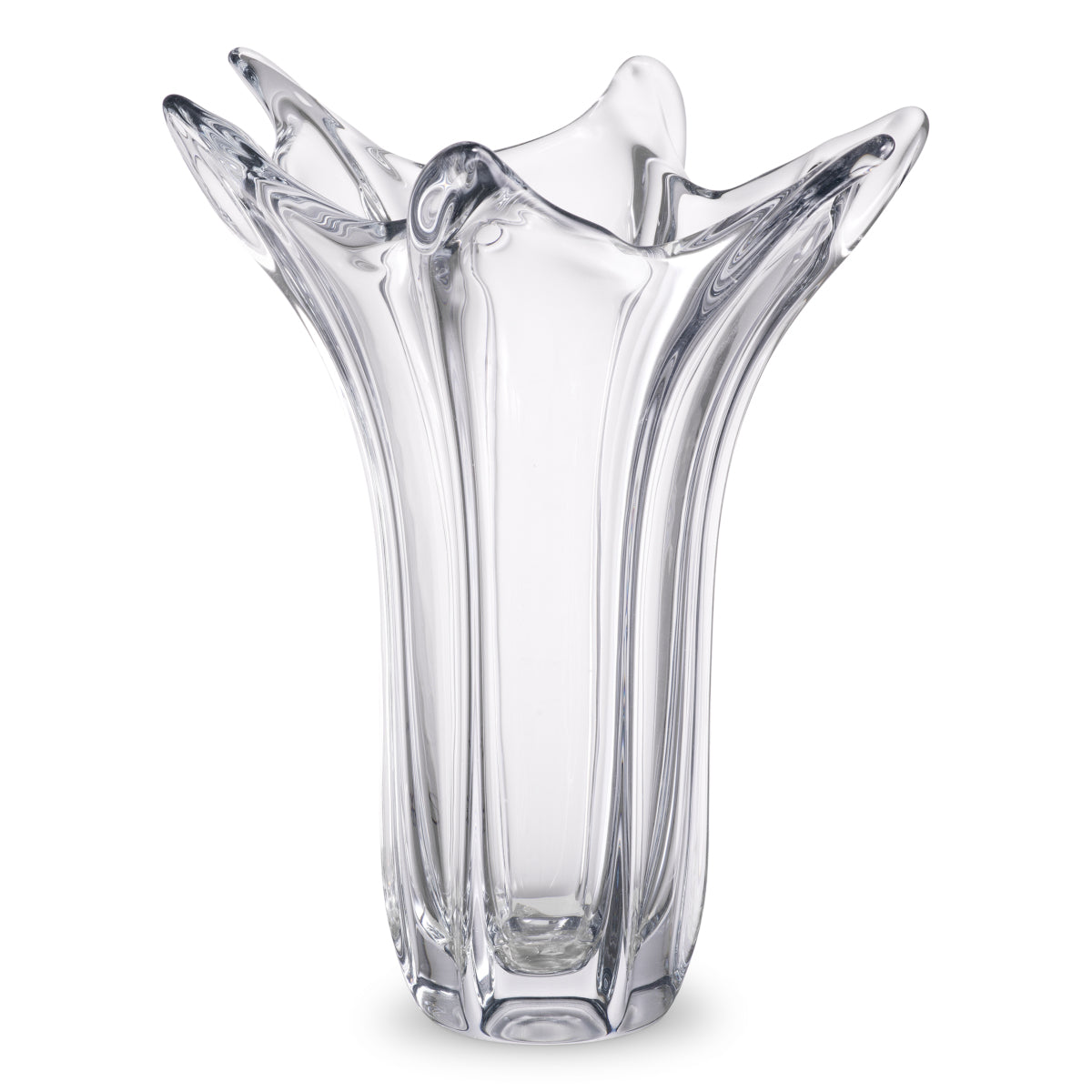 Clear Handblown Glass Modern Vase Sutter