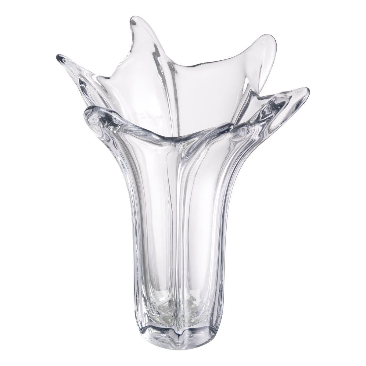 Clear Handblown Glass Modern Vase Sutter