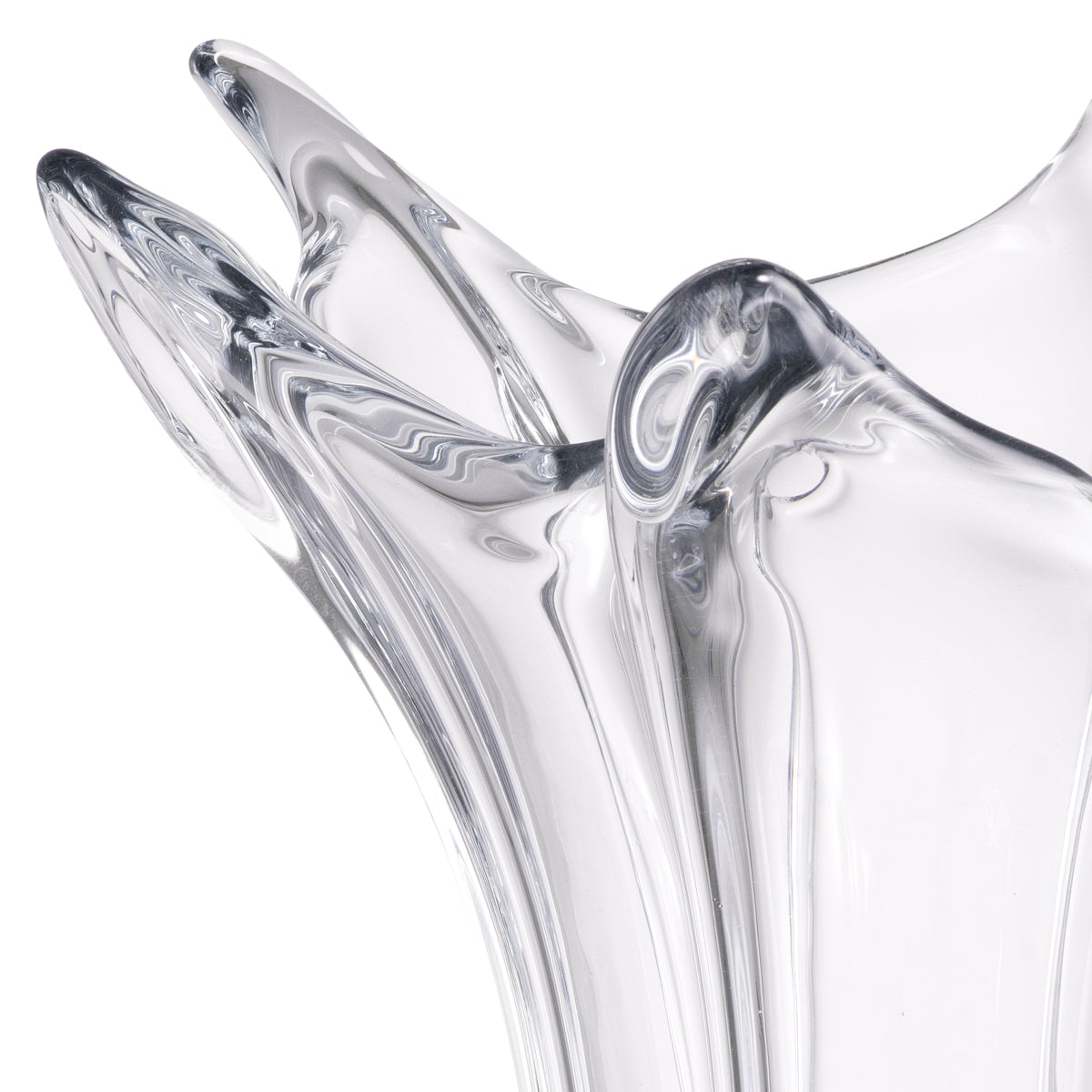 Clear Handblown Glass Modern Vase Sutter