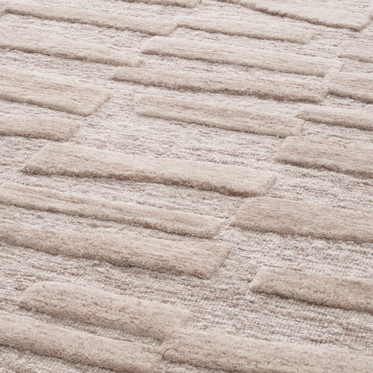 Beige Wool Carpet 7' x 10' Sestri