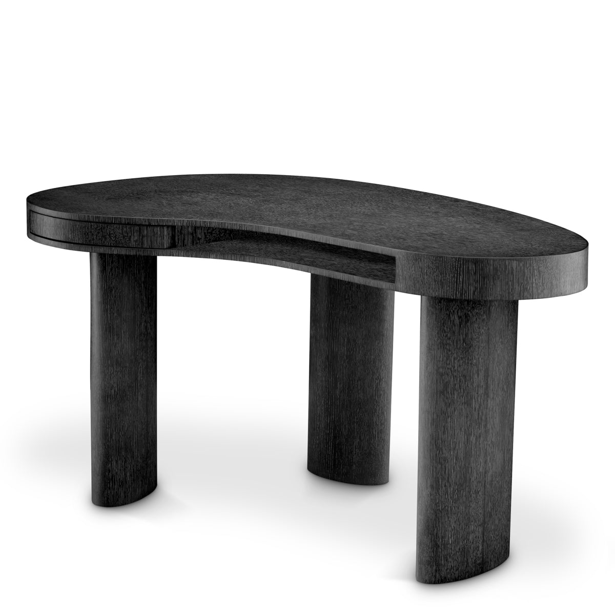 Black Free-Form Oak Desk Vence