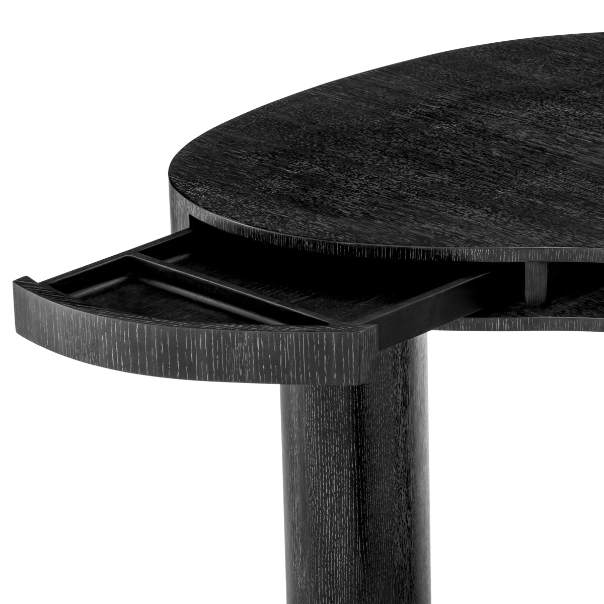 Black Free-Form Oak Desk Vence