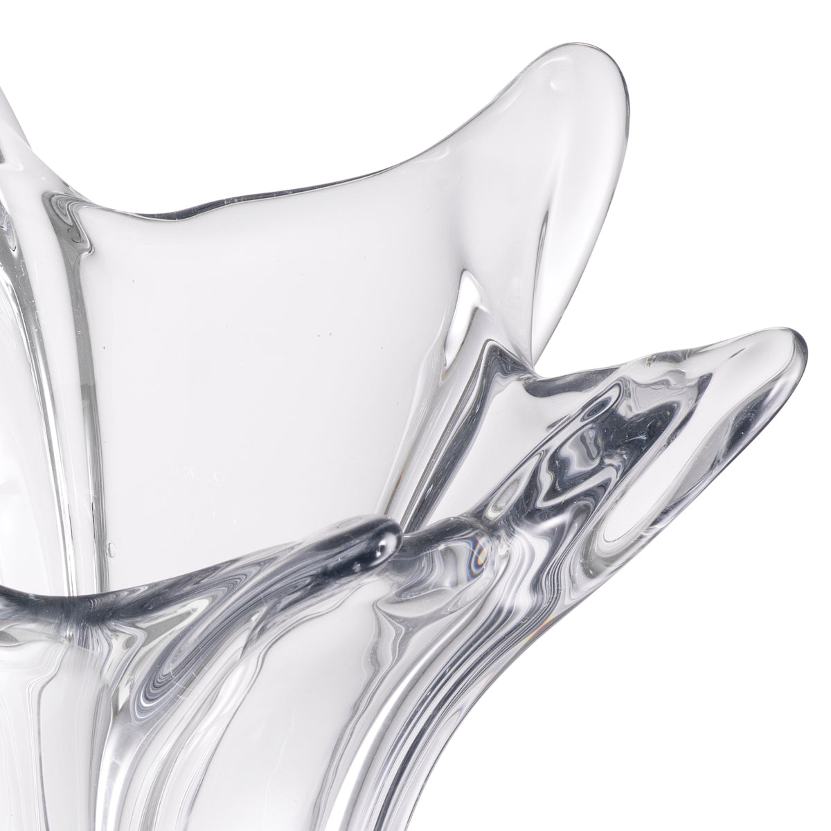 Clear Handblown Glass Modern Vase Sutter