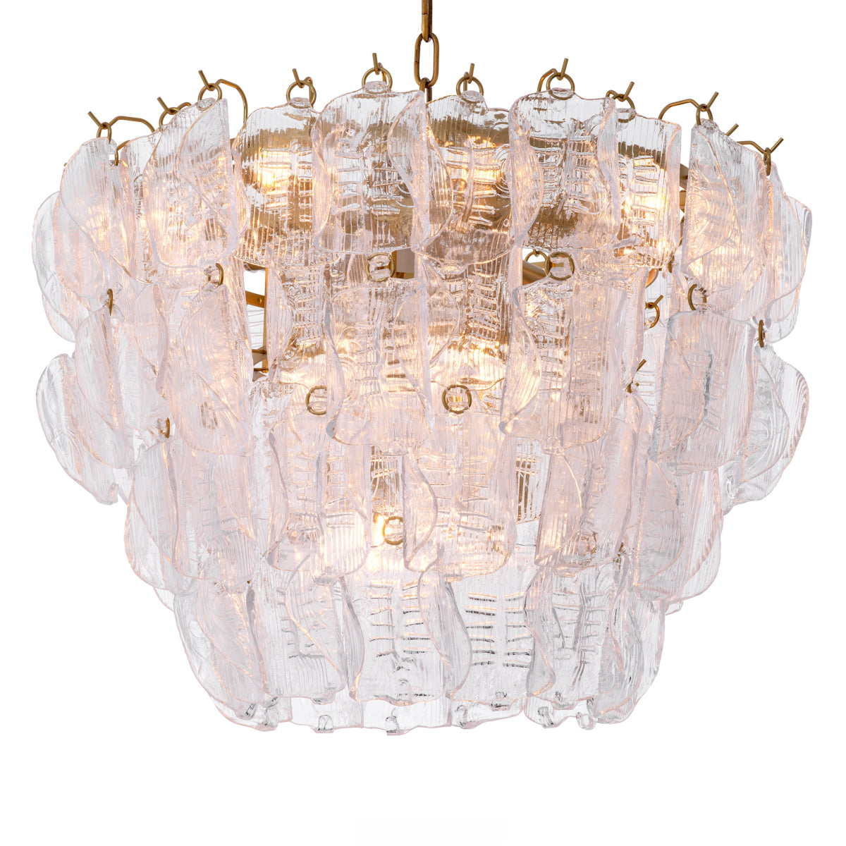 Clear Tiered Glass Chandelier Solange