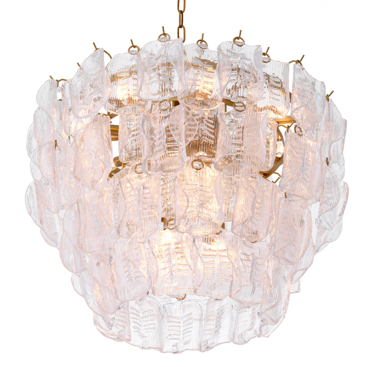 Clear Tiered Glass Chandelier Solange
