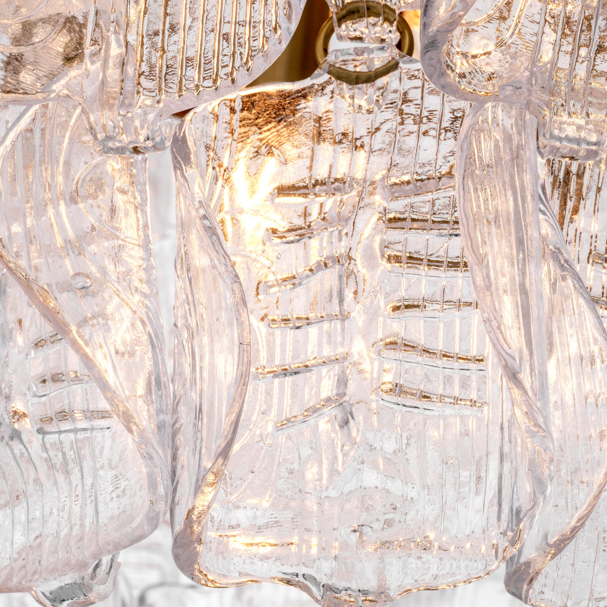 Clear Tiered Glass Chandelier Solange