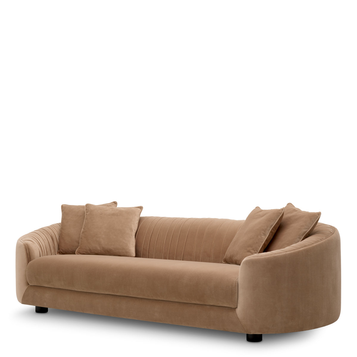 Amaro Camel Pleated Sofa Jameson