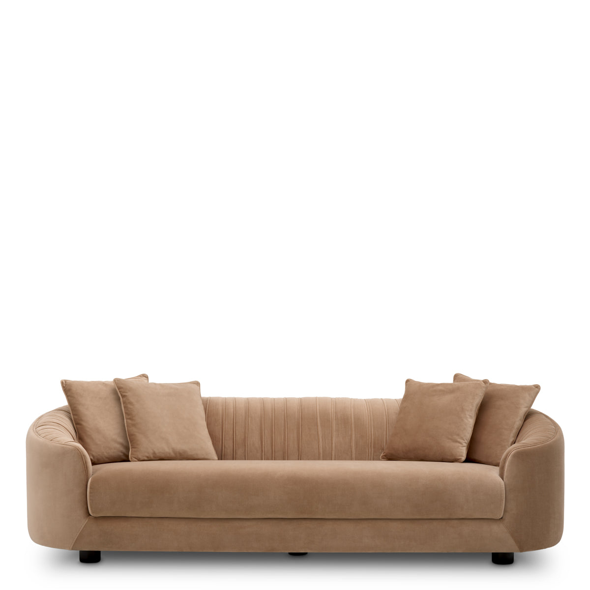 Amaro Camel Pleated Sofa Jameson