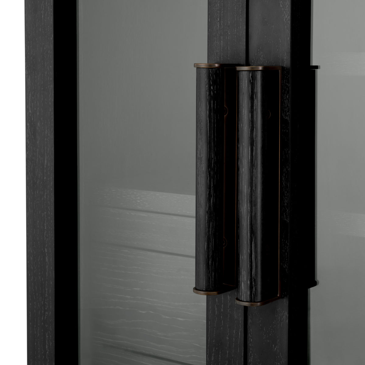 Charcoal Gray Oak Bar Cabinet Connaught