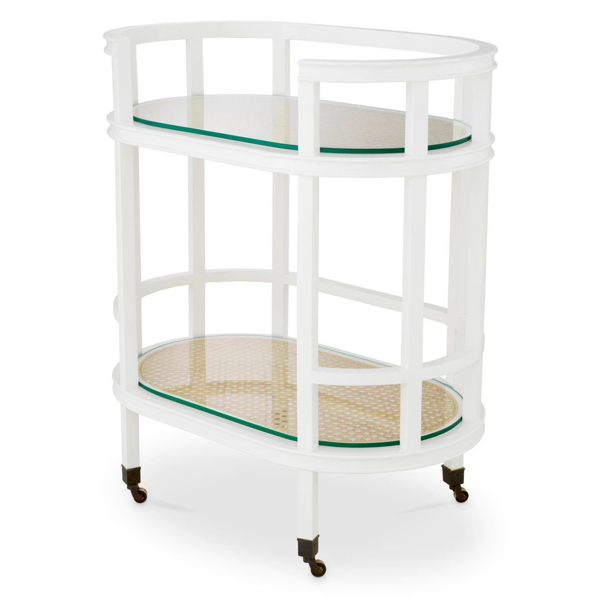 White Cane Oblong Trolley Bahamas