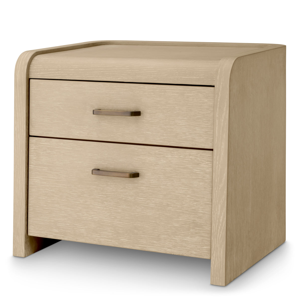Washed Oak 2-Drawer Nightstand Joane