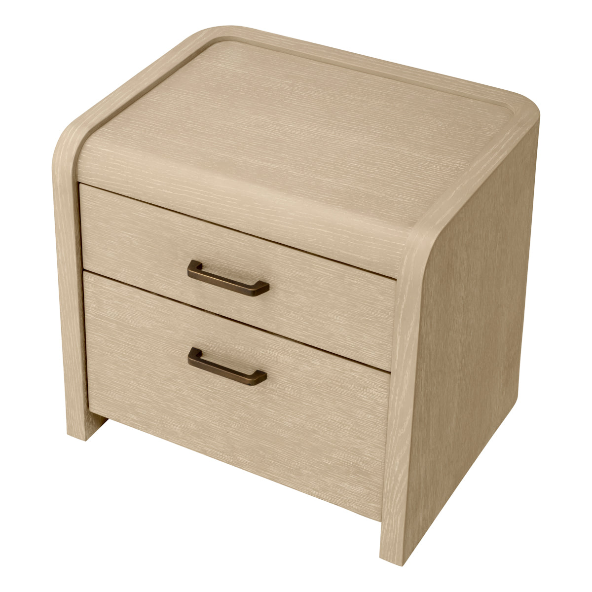 Washed Oak 2-Drawer Nightstand Joane