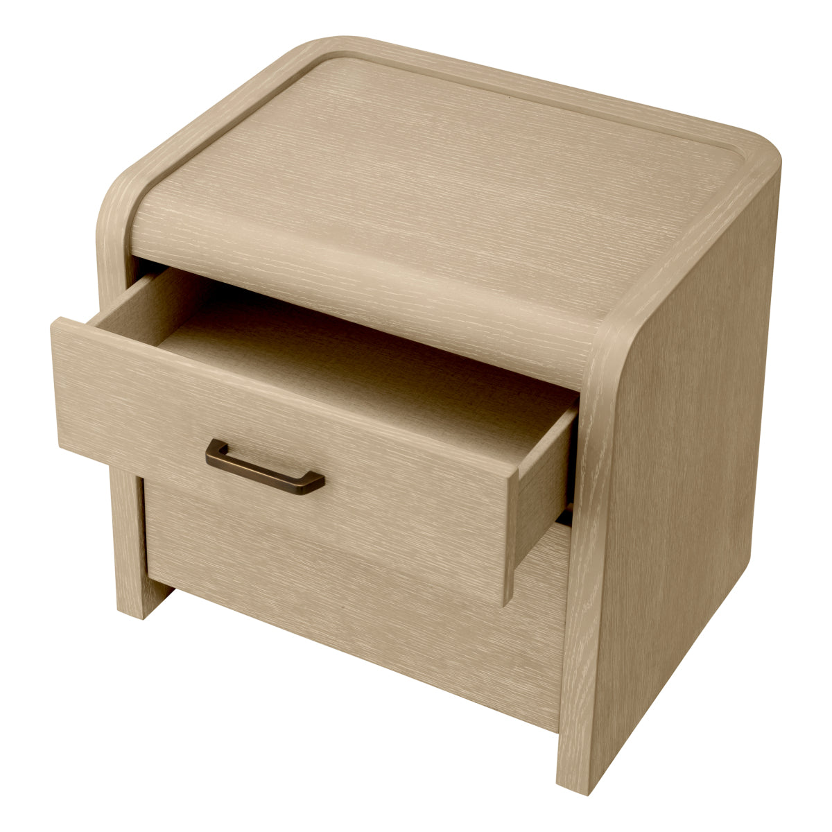 Washed Oak 2-Drawer Nightstand Joane