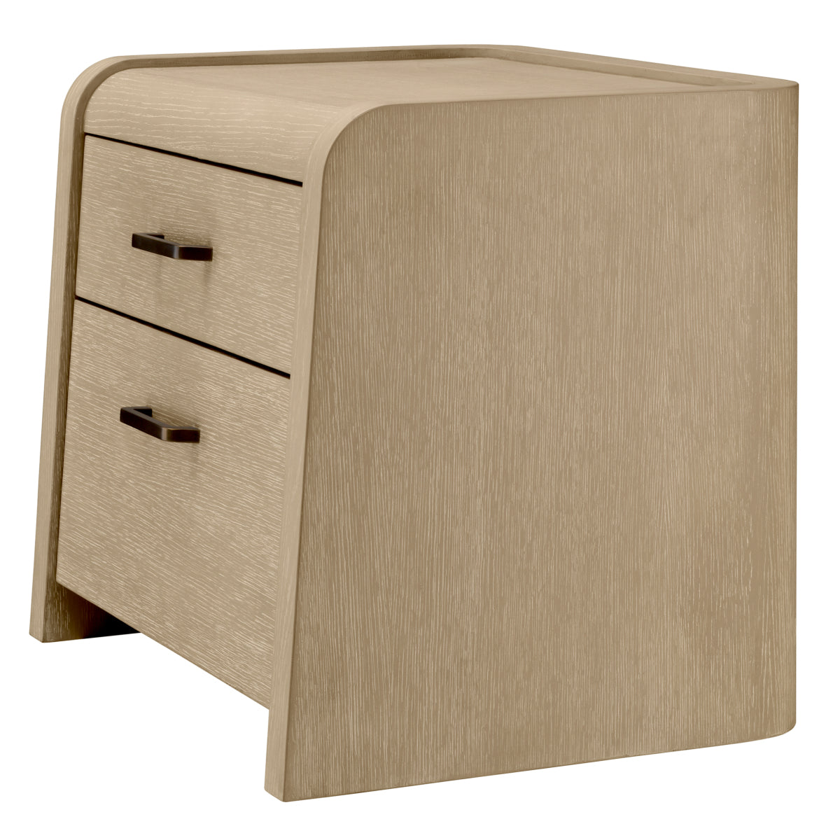 Washed Oak 2-Drawer Nightstand Joane