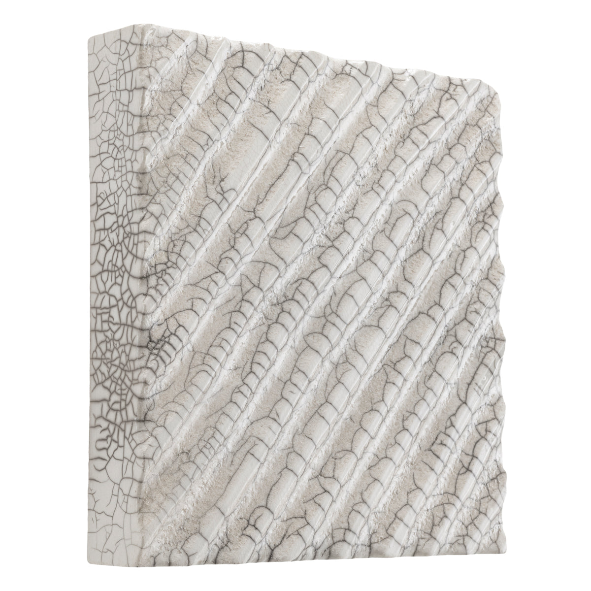 White Diagonal Ceramic Wall Object Division