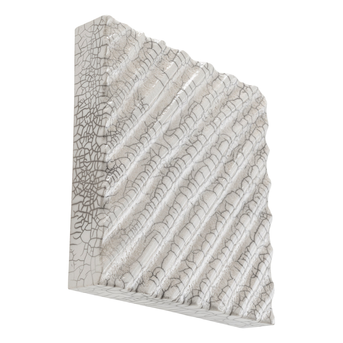 White Diagonal Ceramic Wall Object Division