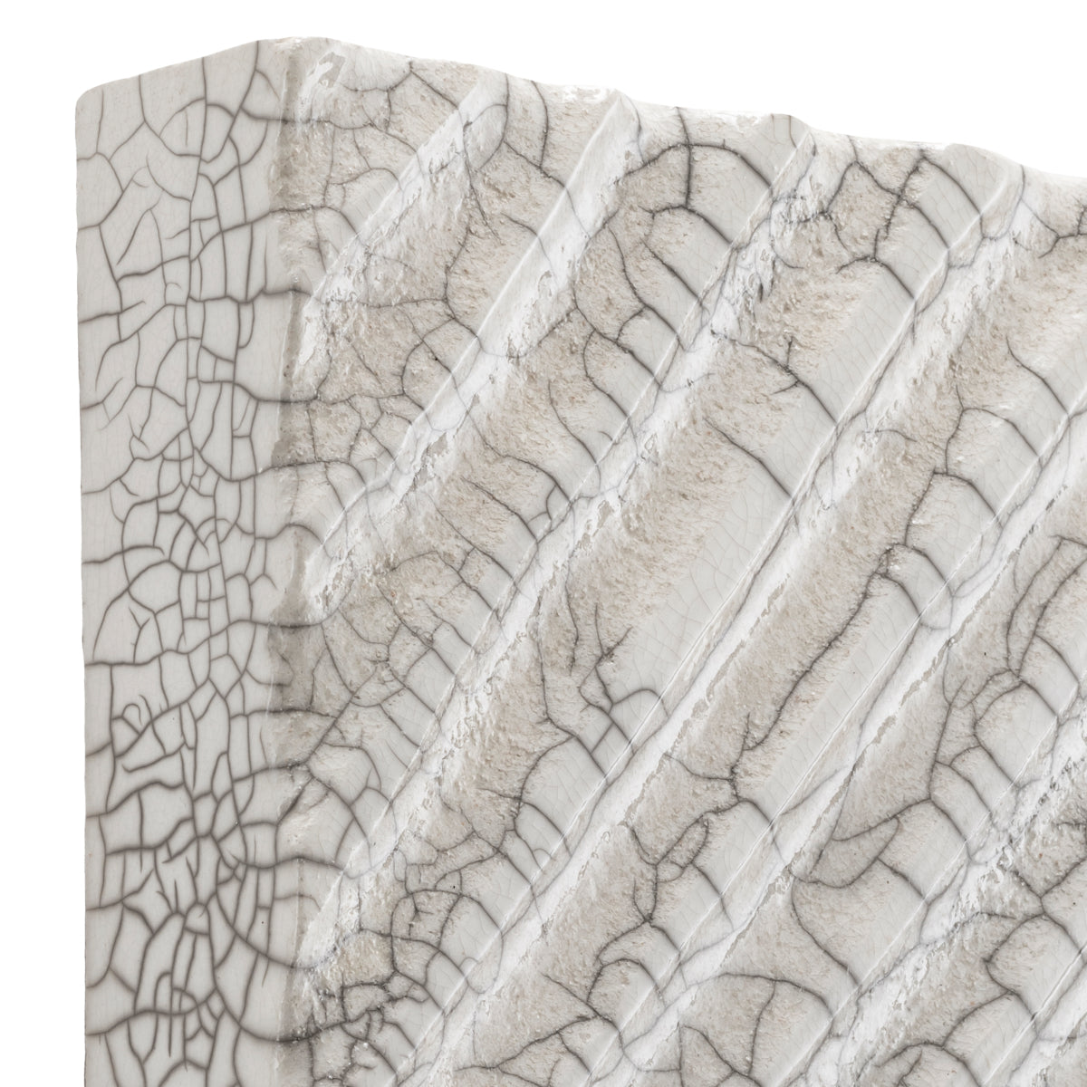 White Diagonal Ceramic Wall Object Division