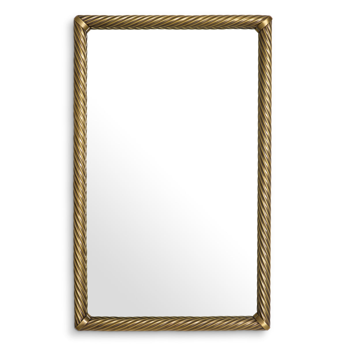 Rectangular Vintage Brass Mirror Salvi