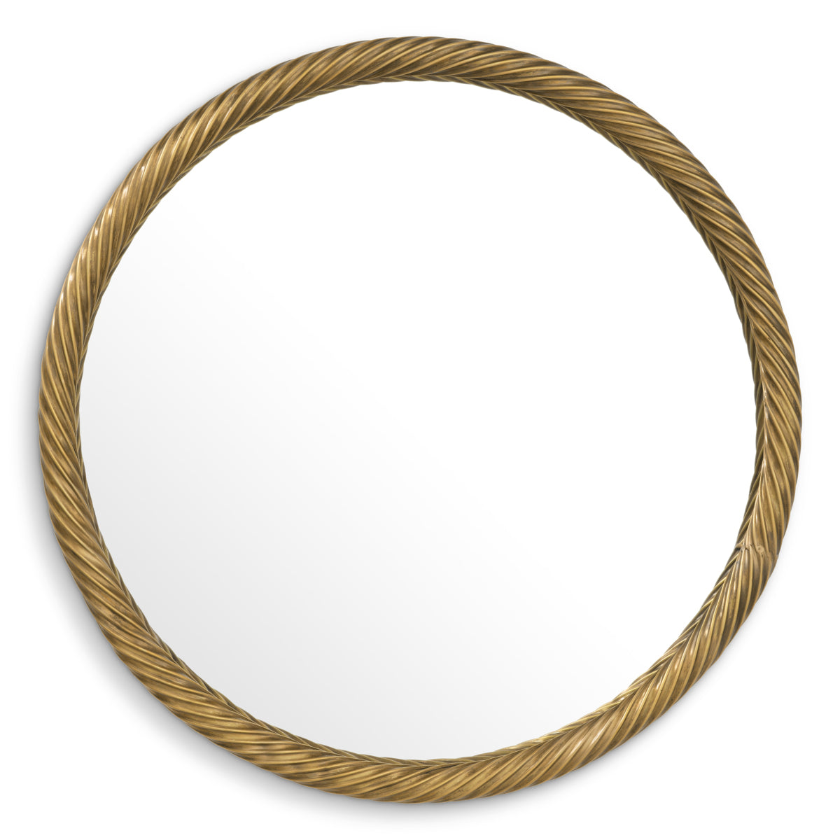 Round Vintage Brass Mirror Salvi