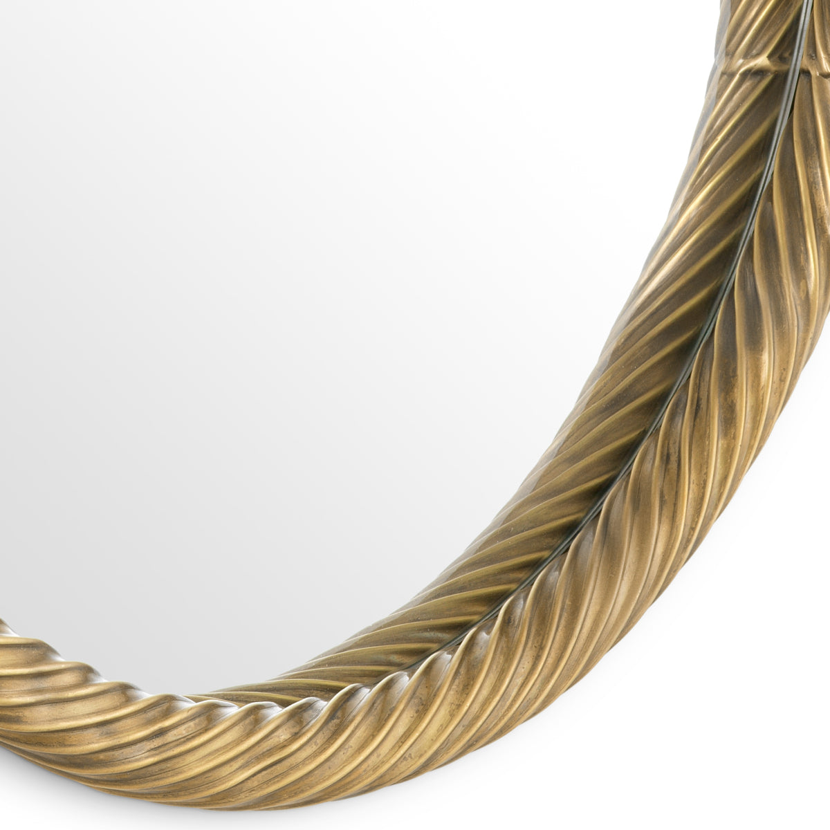 Round Vintage Brass Mirror Salvi