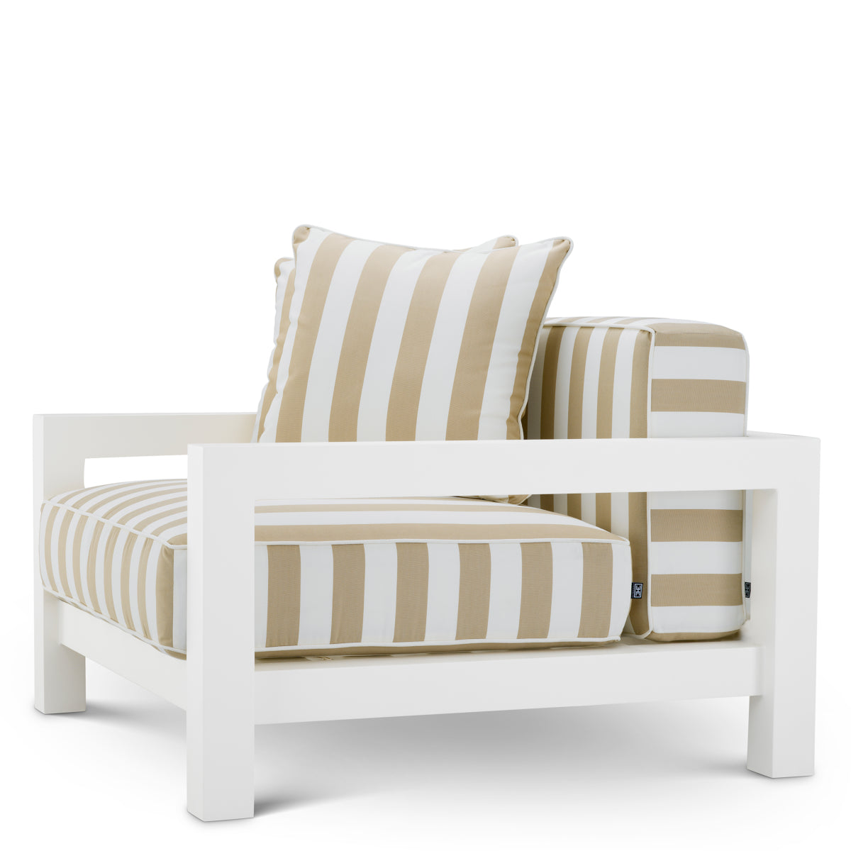 White Metal Frame Outdoor Chair Cap-Antibes