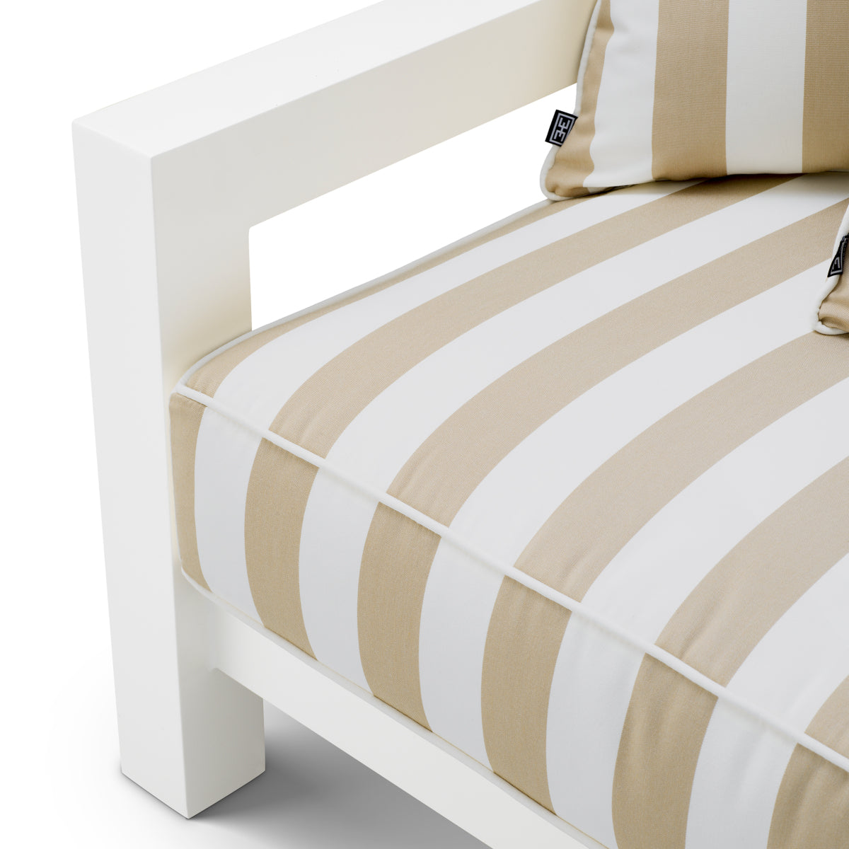 White Metal Frame Outdoor Chair Cap-Antibes