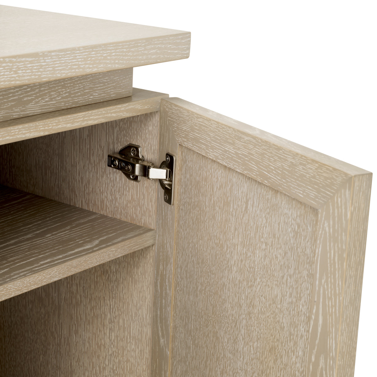 Washed Oak Rattan Door Wooden Desk Borchard