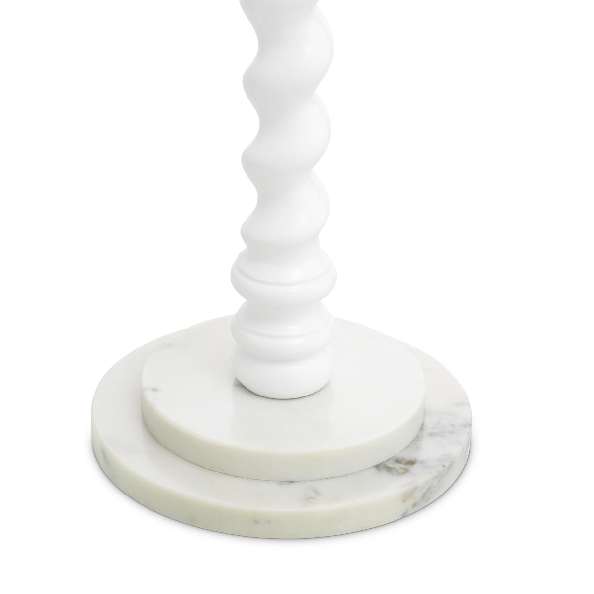 White Marble Spiral Base Floor Lamp Massimo