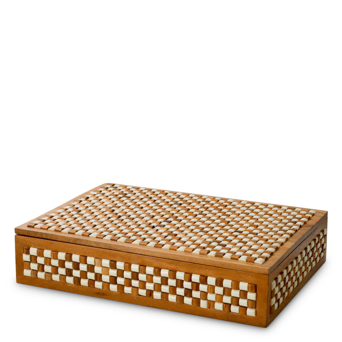 White Brown Wooden Box L Cavendish