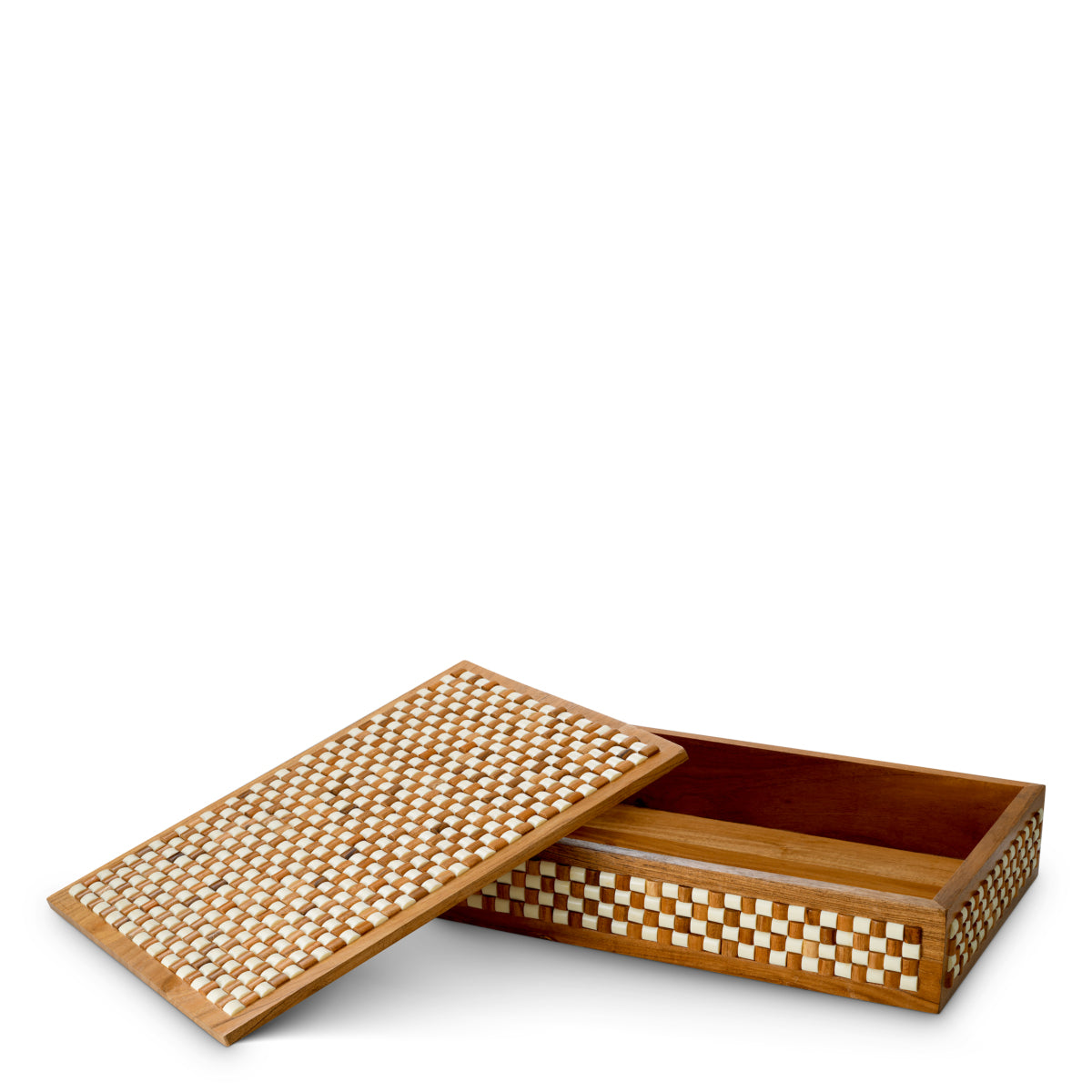 White Brown Wooden Box L Cavendish