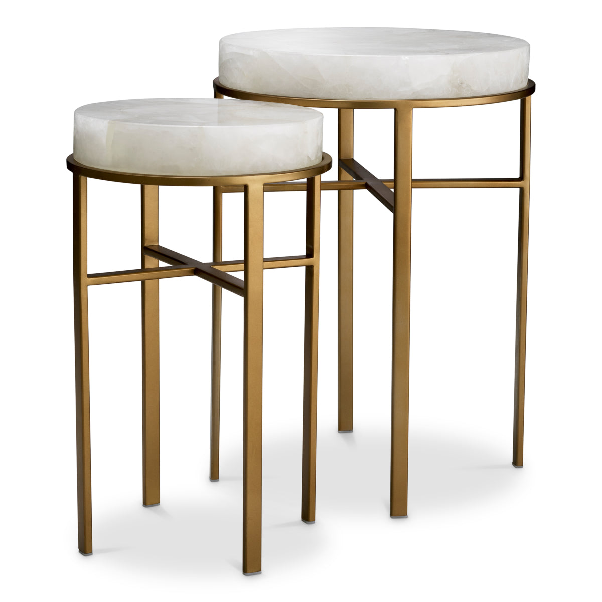 Crystal Round Side Tables (2) Hoxton | Eichholtzmh.com