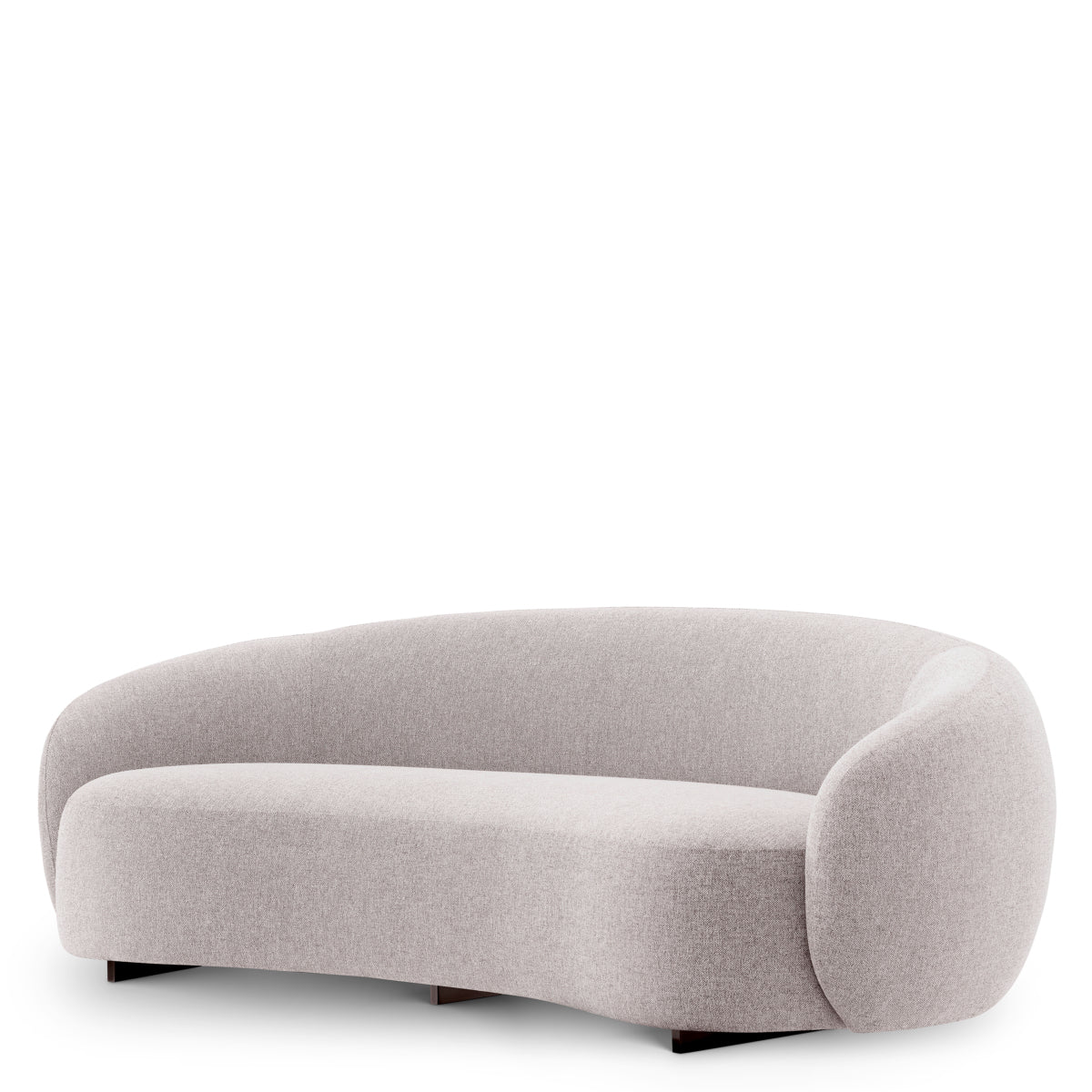 Light Gray Curved Outdoor Sofa Amore