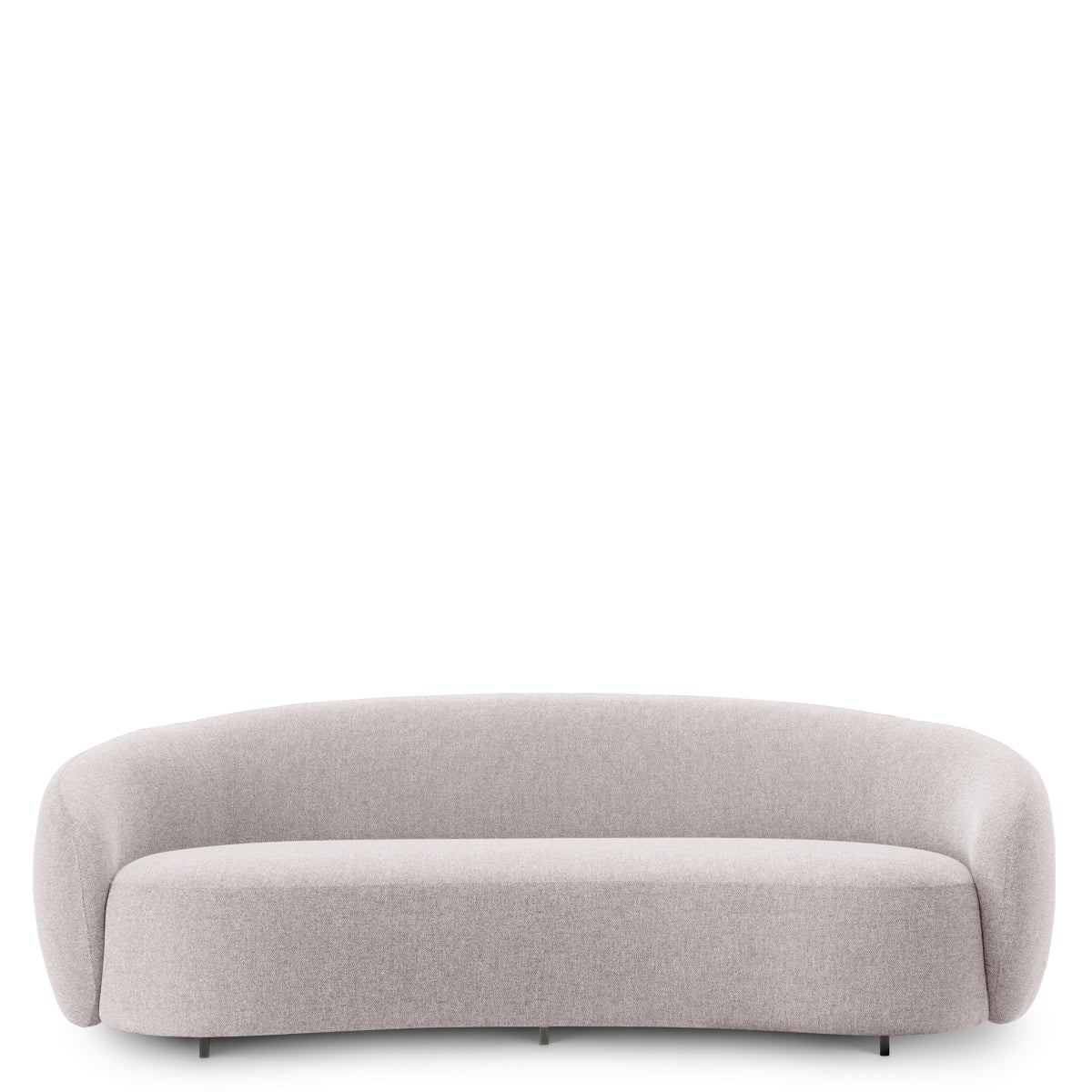 Light Gray Curved Outdoor Sofa Amore