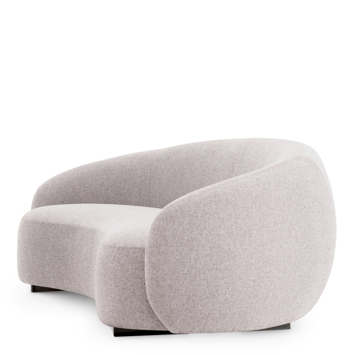Light Gray Curved Outdoor Sofa Amore
