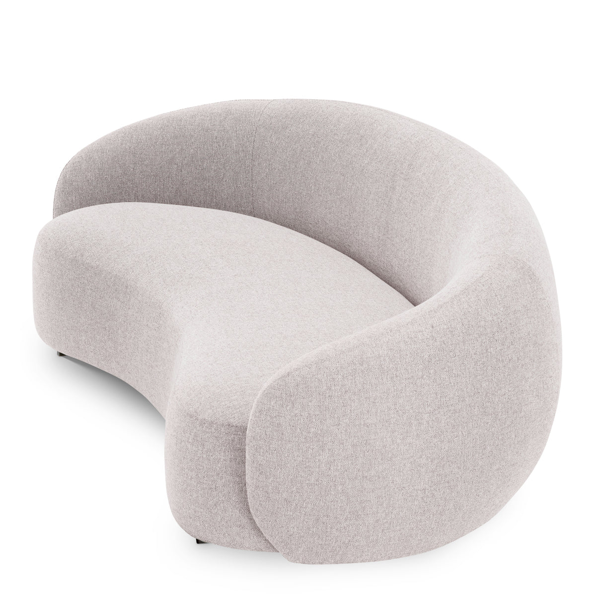 Light Gray Curved Outdoor Sofa Amore