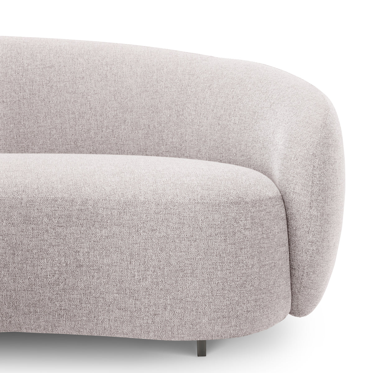 Light Gray Curved Outdoor Sofa Amore