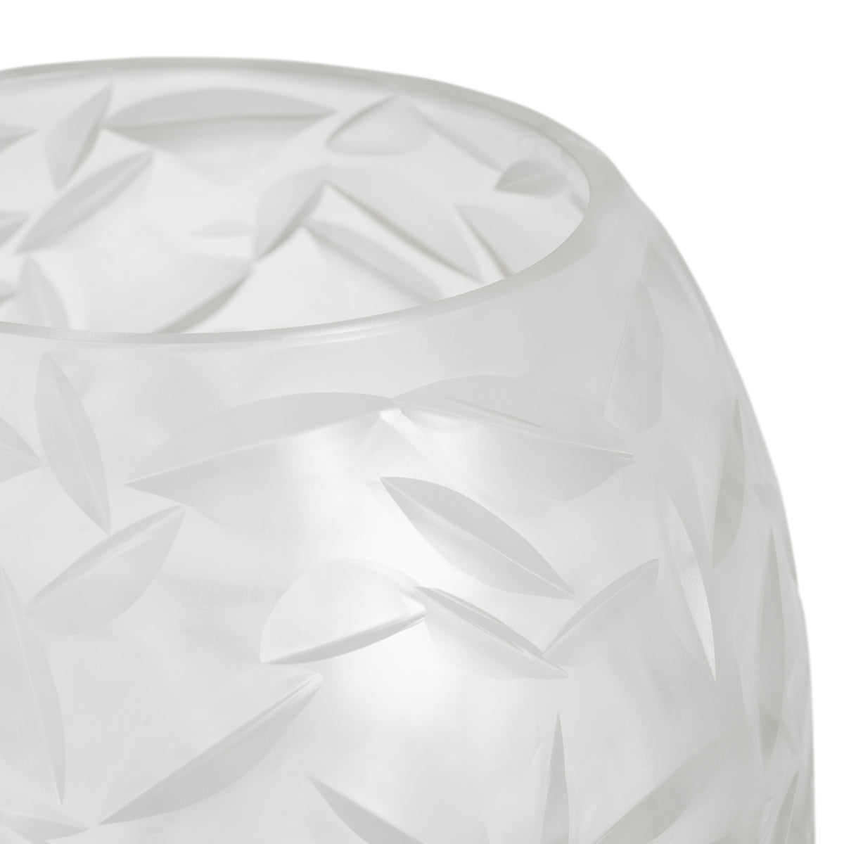 Clear Handmade Glass Vase Hadleigh