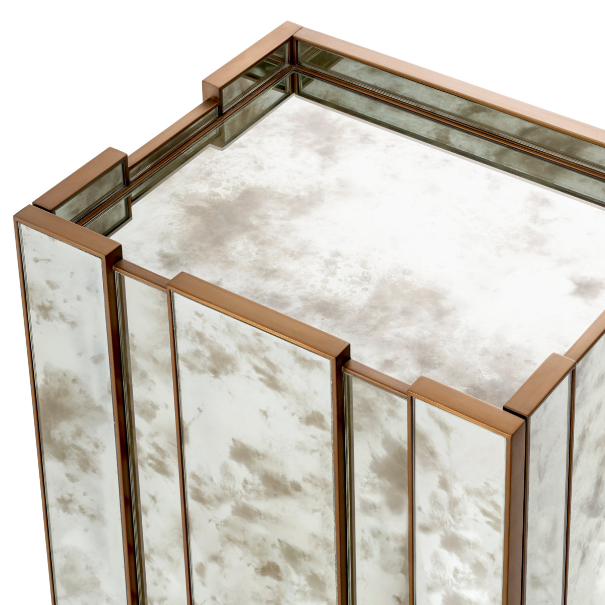 Left Brushed Brass Nightstand Nottingham