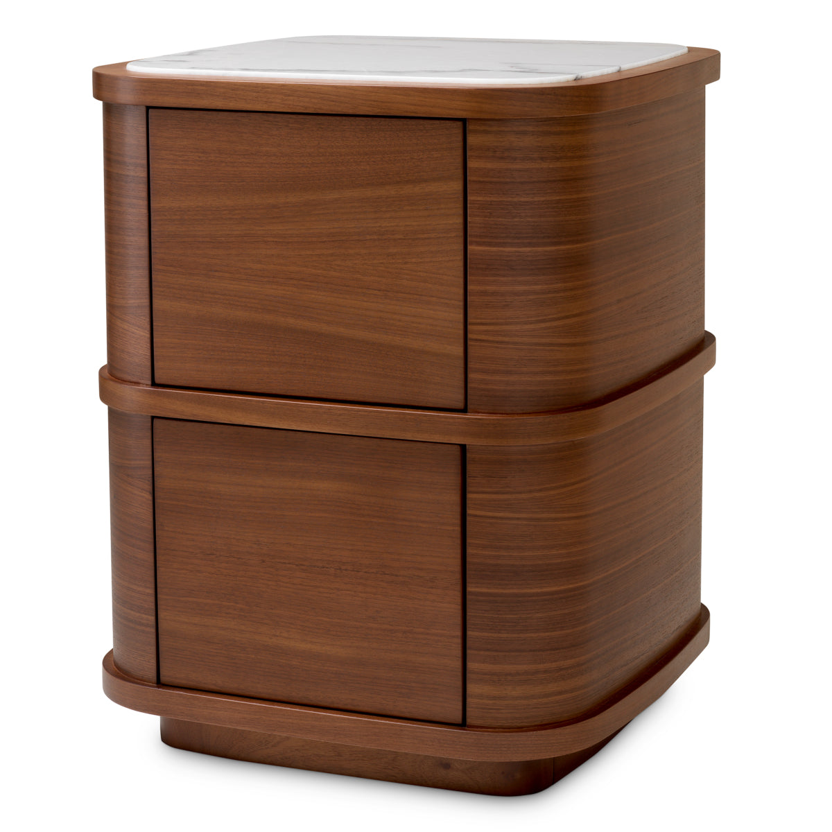 Brown 2-Drawer Oak Nightstand S Cabana