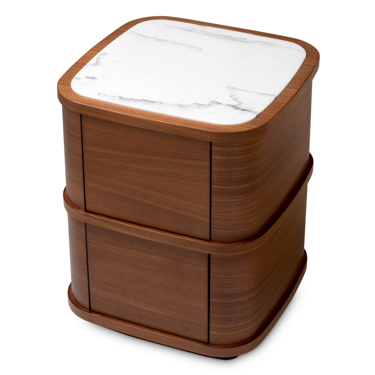 Brown 2-Drawer Oak Nightstand S Cabana